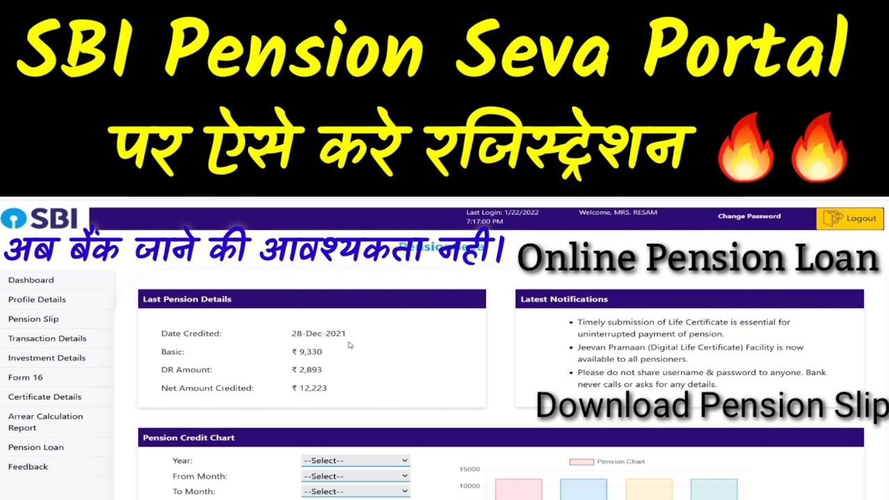 How to registration pension seva portal in SBI. SBI pension seva portal login.