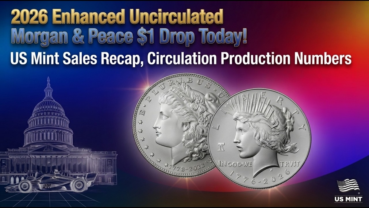 Сегодняшний выпуск: набор 2026 Enhanced Uncirculated Morgan & Peace за $1; сводка продаж Монетног...