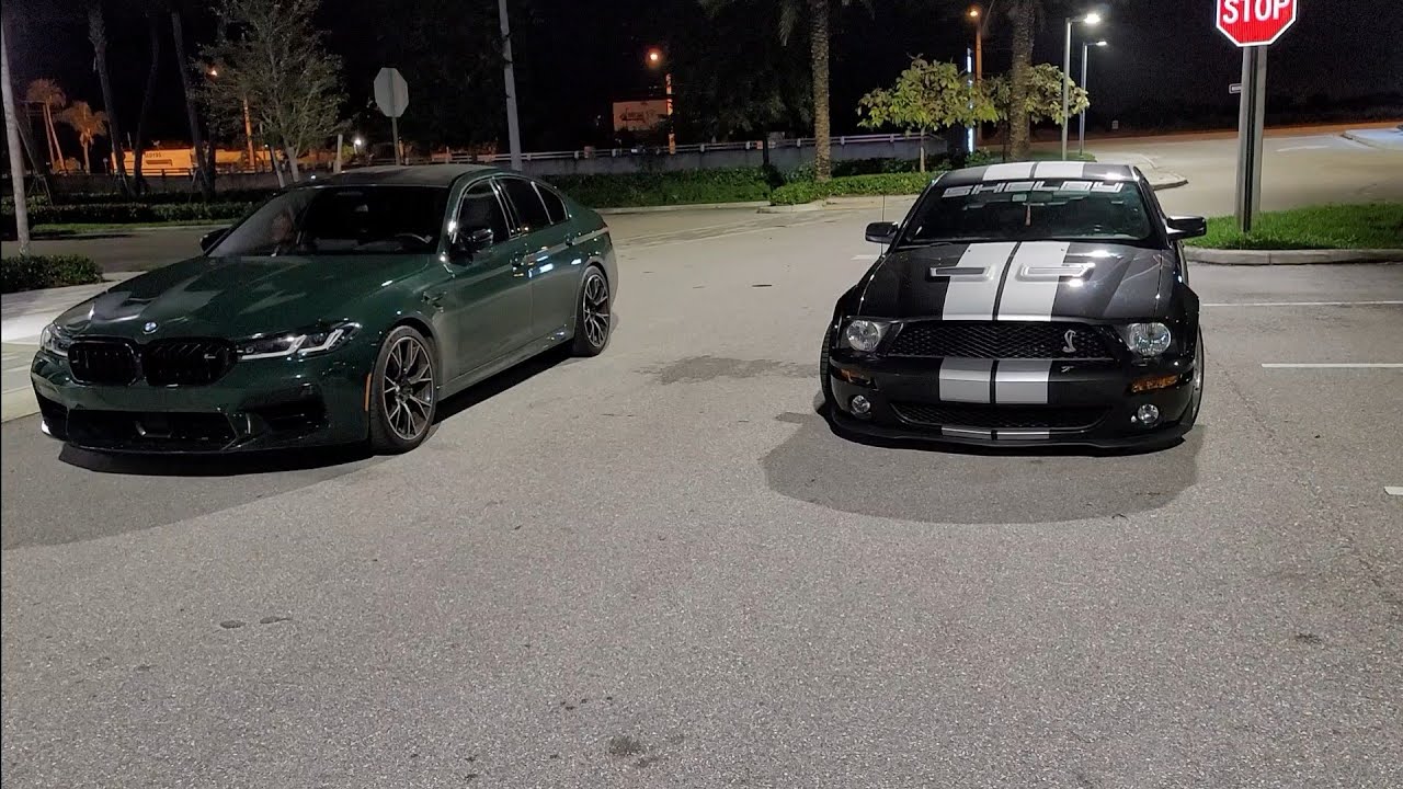 2021 BMW M5 Competition LCI vs 2007 Shelby GT500 Bolt Ons 93