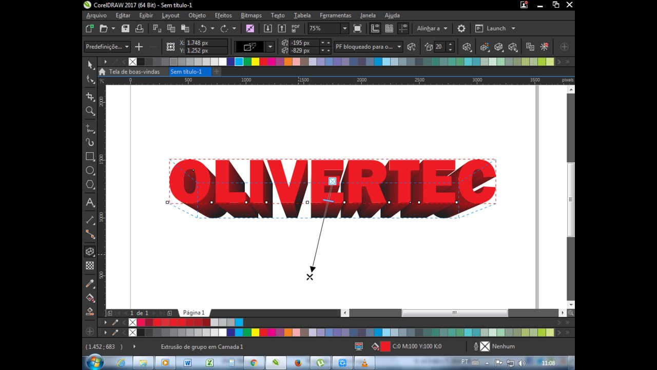 COMO FAZER TEXTO 3D NO COREL DRAW? Simples e Fácil!