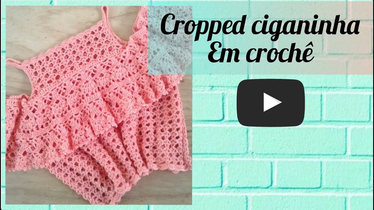 CROPPED CIGANINHA EM CROCHÊ