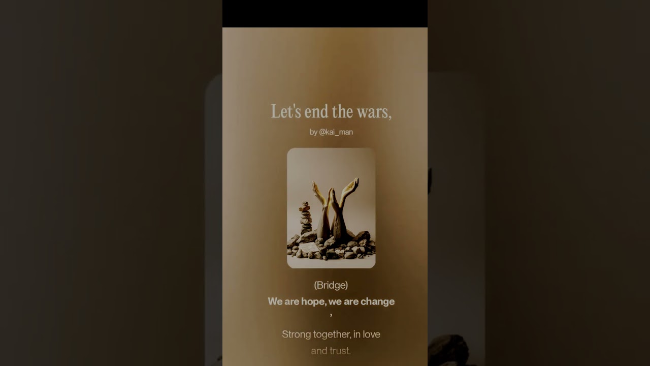 Let´s end the wars
