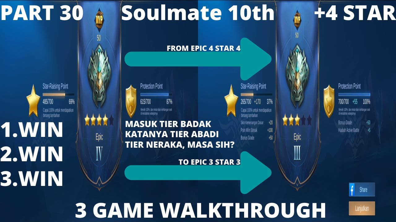 PART 30 PUSH RANK MOBILE LEGENDS (EPIC 4 STAR 4 - EPIC 3 STAR 3) NO COMMENTARY