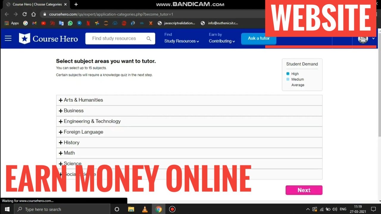 HOW TO SIGN UP AS A TUTOR ON COURSE HERO | EARN MONEY ONLINE |
