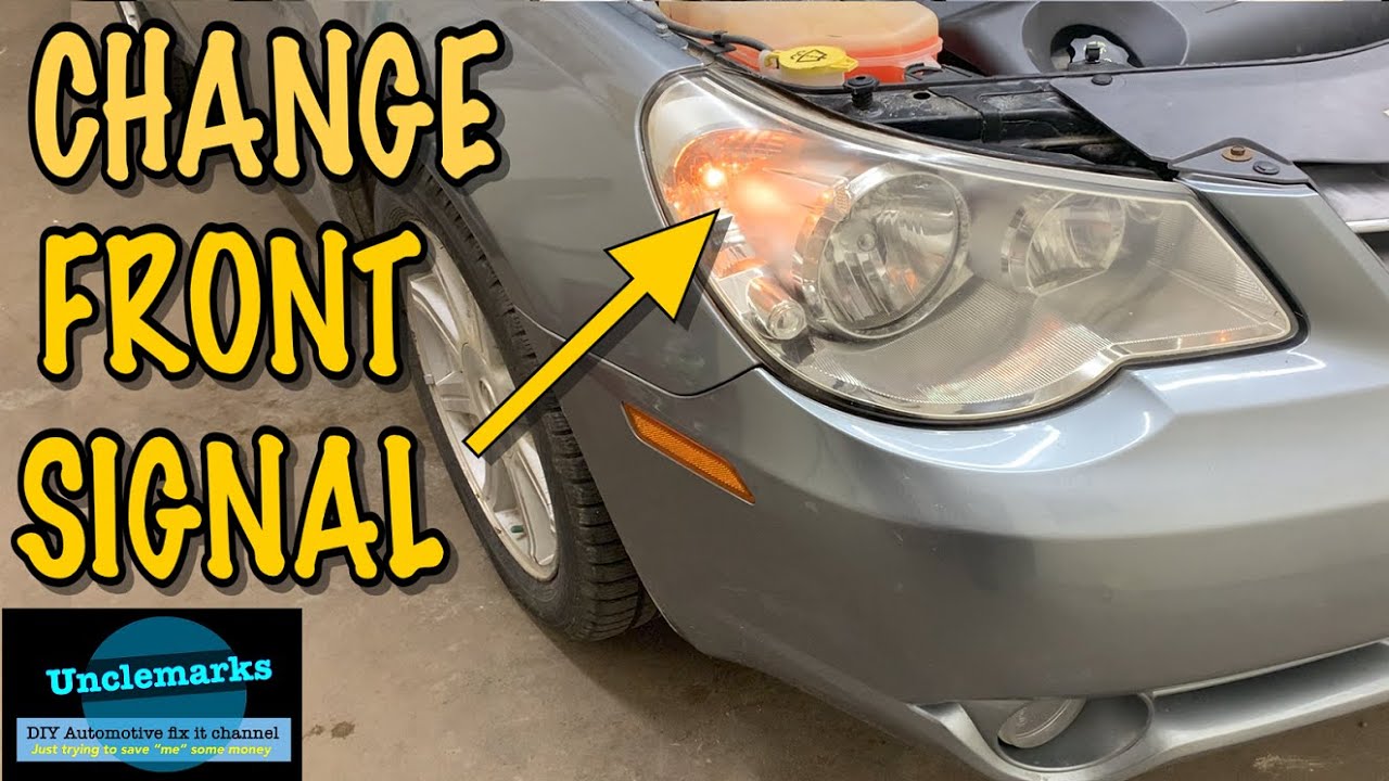How to replace change passenger signal bulb 2007 to 2014 Chrysler 200 and Sebring (EP 229)