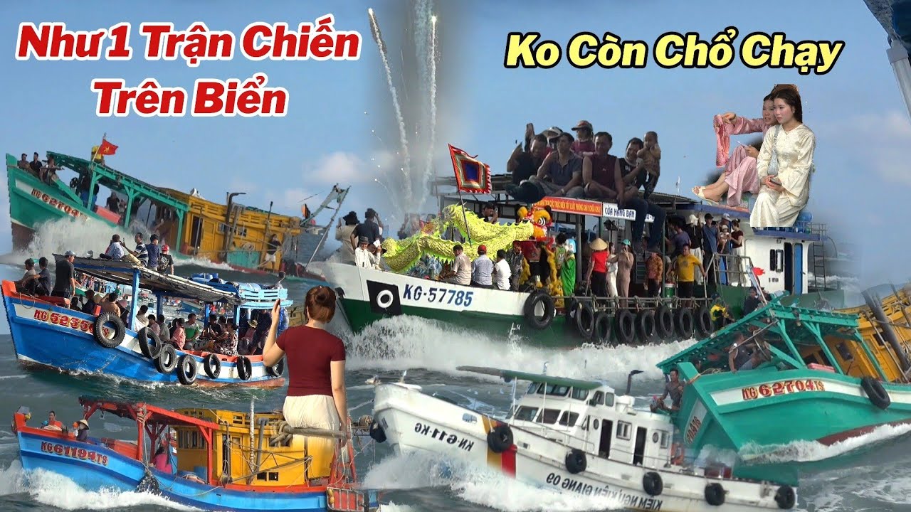 Sà Lan Và Tàu Cá Chở Gần 500 Người Chạy Tốc Độ Cao, Đua Trên Biển, Như 1 Trận Chiến.