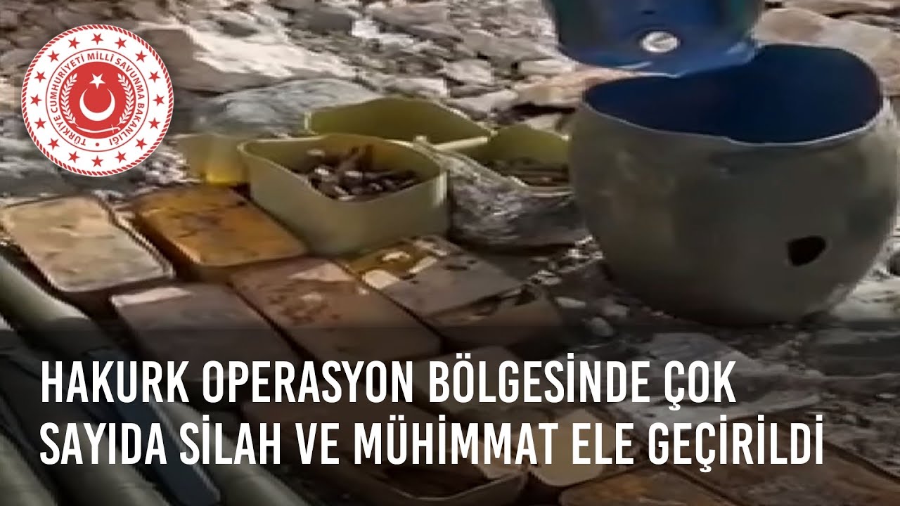 Irak’ın Kuzeyi Hakurk Operasyon Bölgesinde Mağarada Çok Sayıda Silah ve Mühimmat Ele Geçirildi