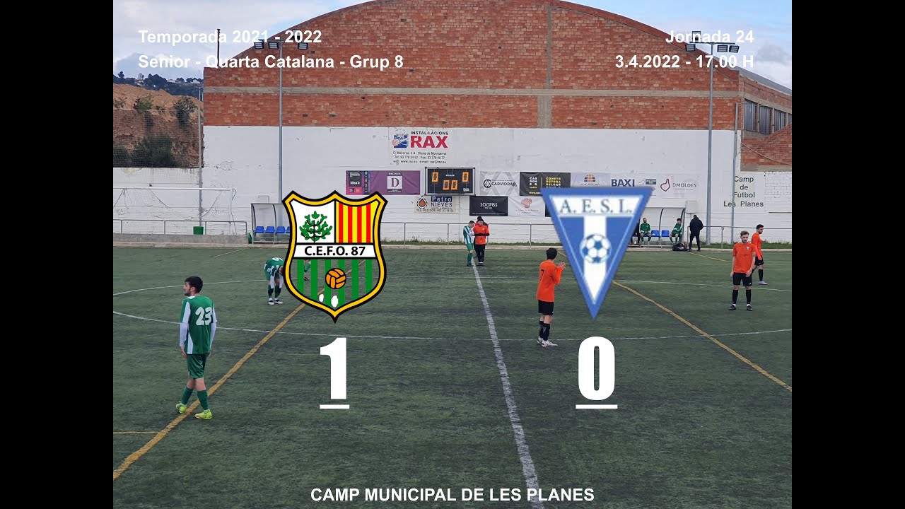 SENIOR - Temporada 2021 - 2022 - Jornada 24 – C.E.F.O87 (1) – SANT LLUIS ASSOCIACIO (0)