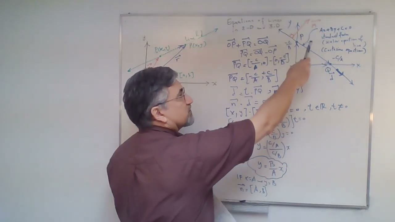 Chapter 8 - Lines & Planes in 2 & 3-D - Lines in 2D - Section1 Part (2) | MCV4U1- Calculus & Vectors