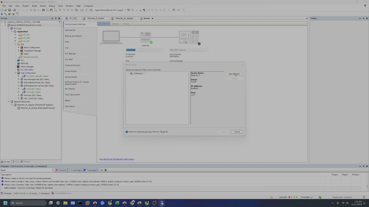 CODESYS SoftPLC Ethernet/IP Adapter & Scanner