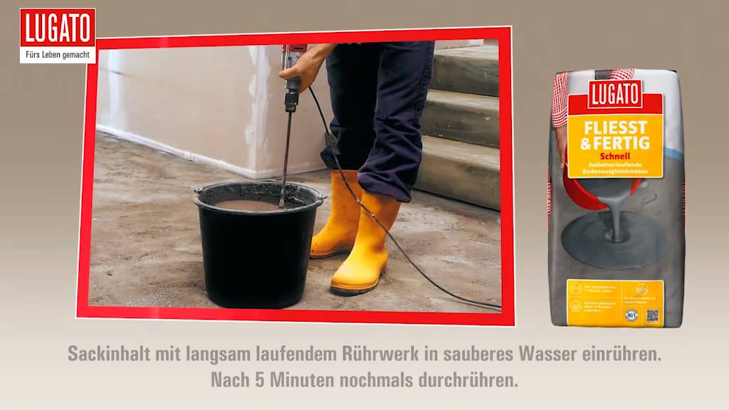 Ausgleichsmasse aufbringen und verarbeiten: Lugato Flie&szlig;t & Fertig Schnell