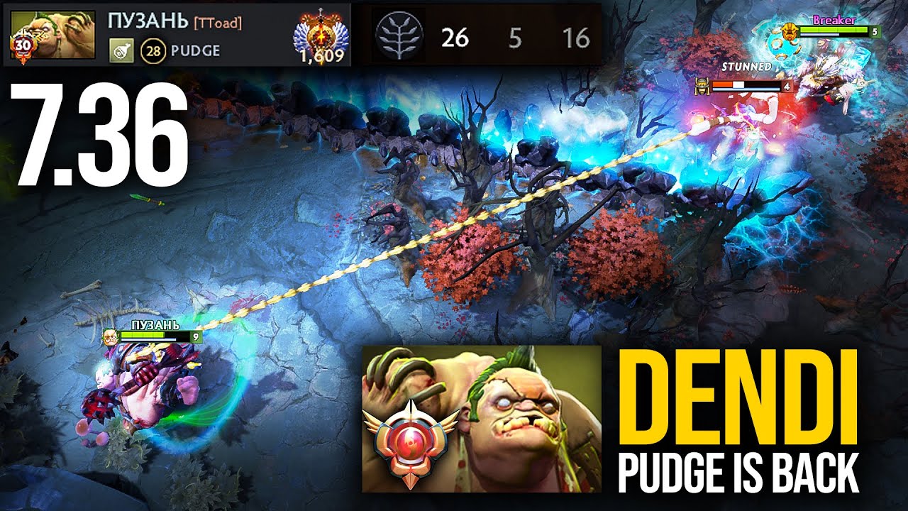 Dendi Pudge is Back in 7.36 | Pudge Official