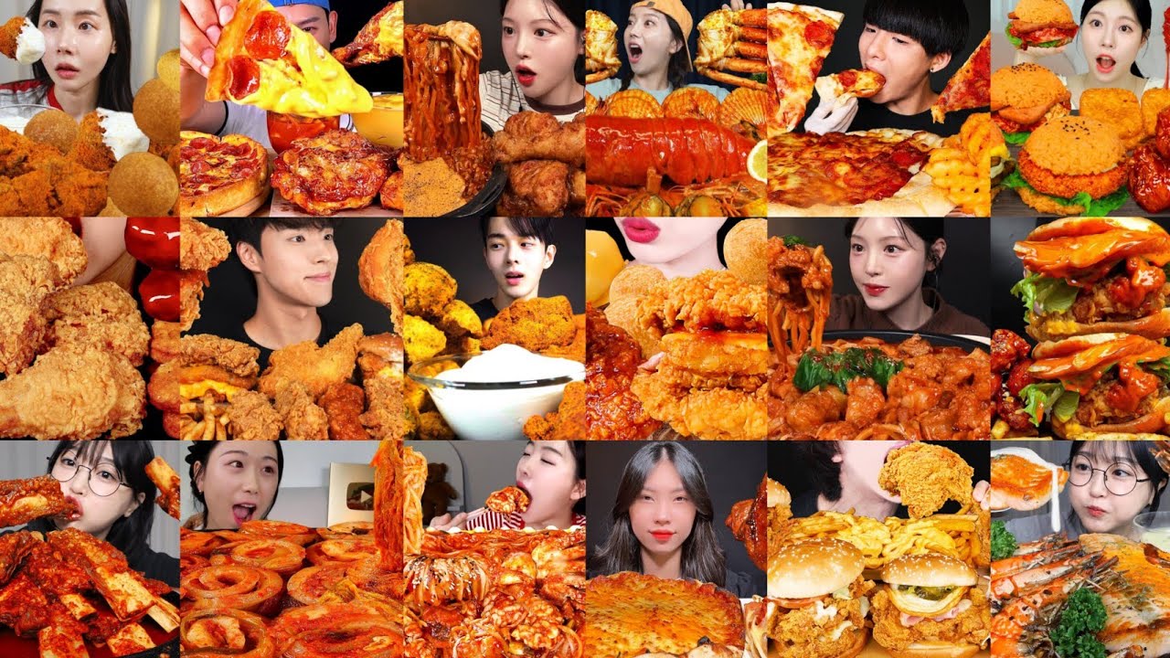 2&times; SPEED EATING SOUND | KOREAN MUKBANG COMPILATION | ASMR MUKBANG | SPEED MUKBANG |  ASMR SPICY FOOD