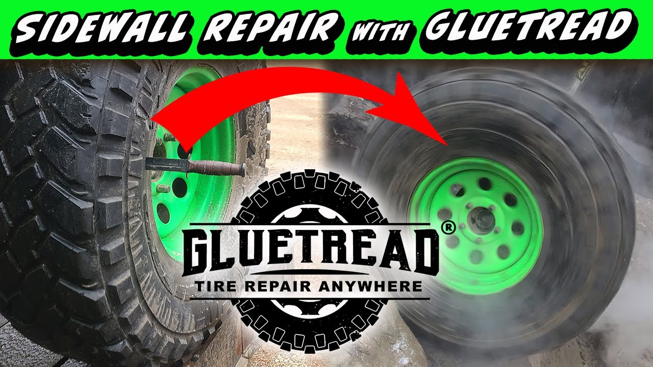 GlueTread Sidewall Repair - we put this repair on a 40