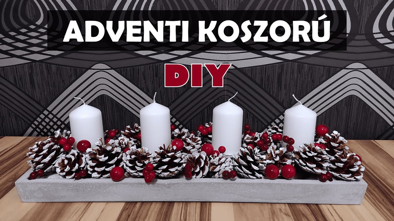 ADVENTI KOSZORÚ DIY | Többször használható elemekből
