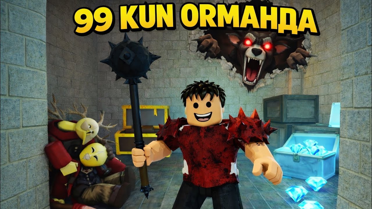 Я 99 дней атаковал культистов в лесу и воровал алмазы! ⚔️ #raikz #roblox