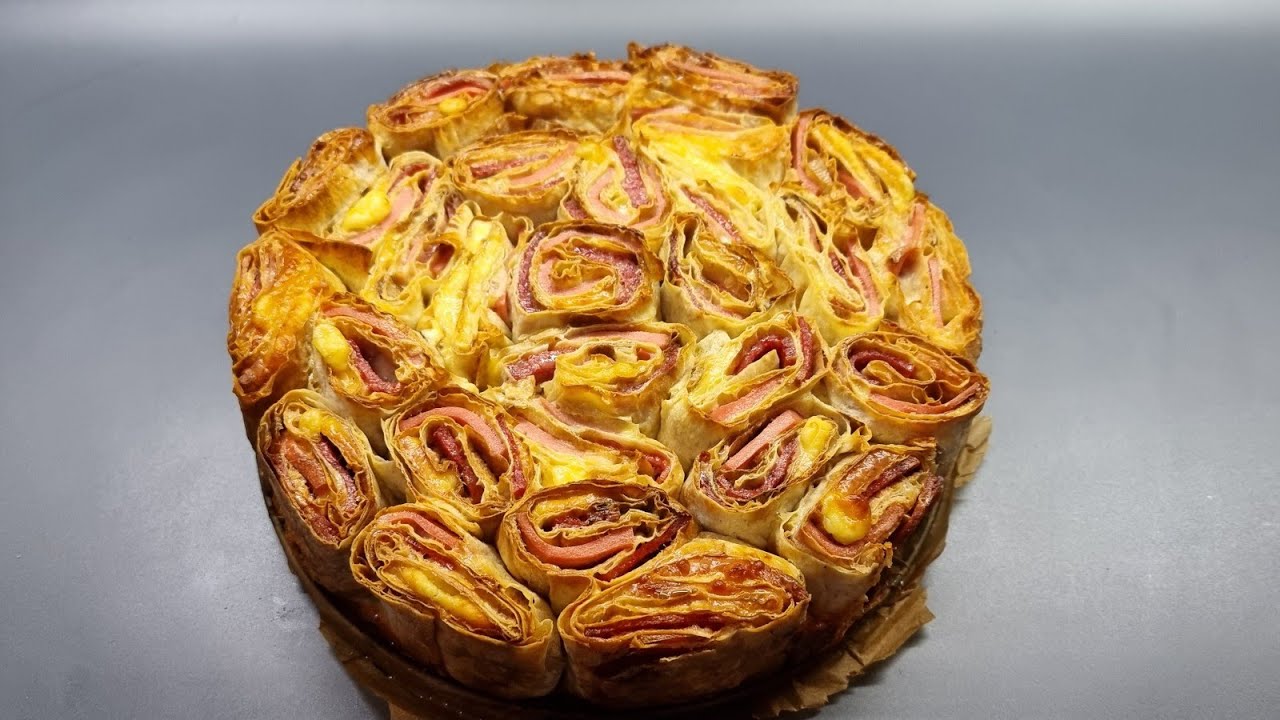 Լավաշով ու երշիկով ջեռեփուկ/հայկական պիցցա Рулет с лавашом и колбасой