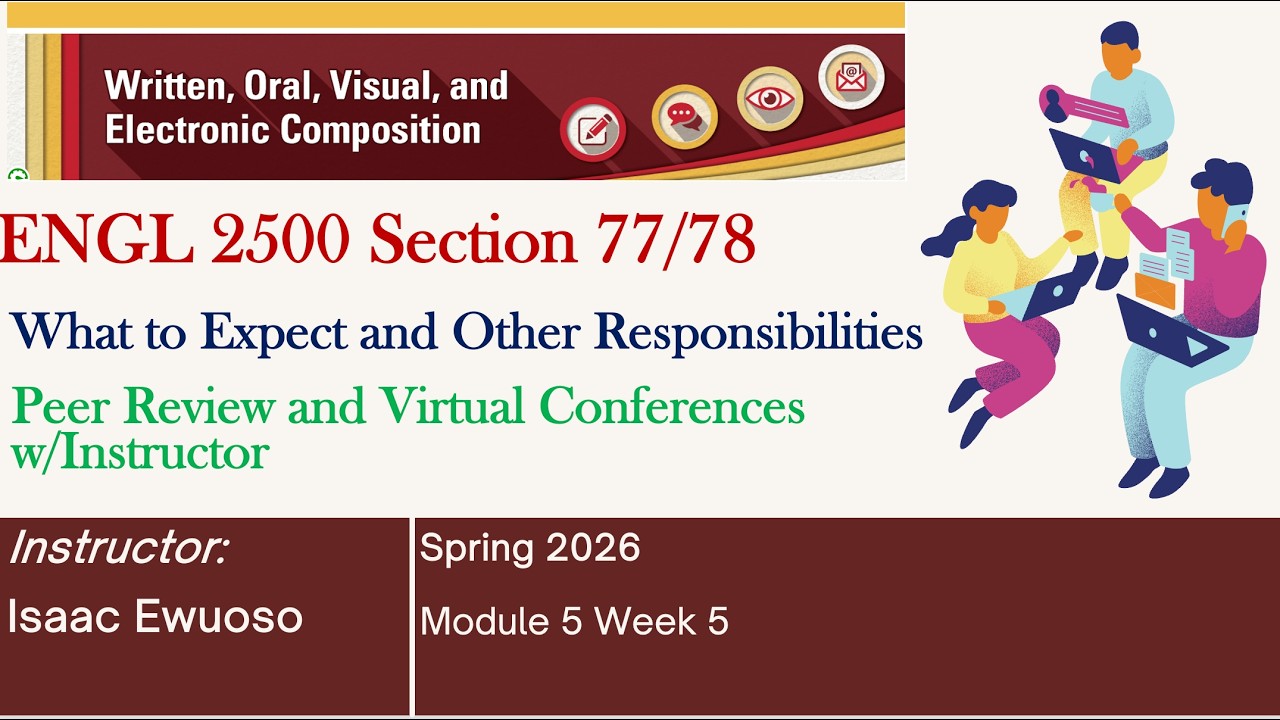 Overview of Module 5 Week 5 ENGL 2500 S26