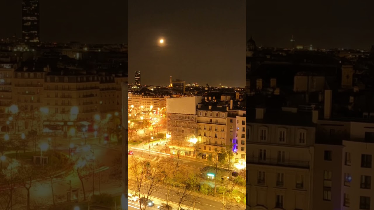 Moon Set over Paris