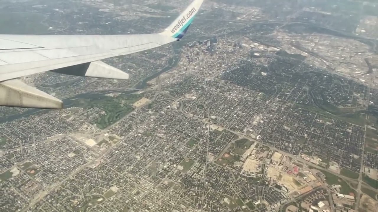 Taking off from Calgary International Airport in July 2023