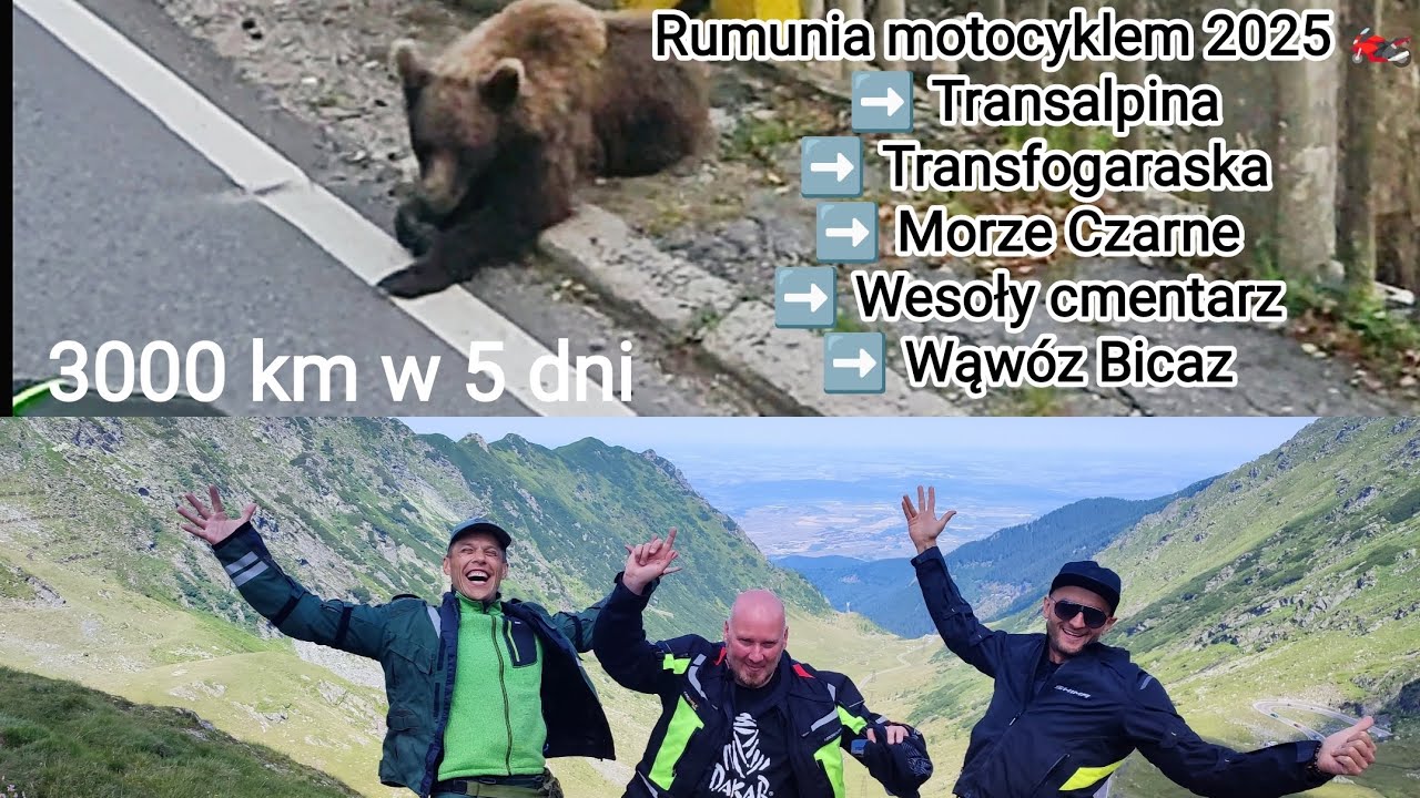 Rumunia motocyklem z niedźwiedziem 3000km z Podhala nad Morze Czarne ❤️🏞️ mega view #insta360 #dji 