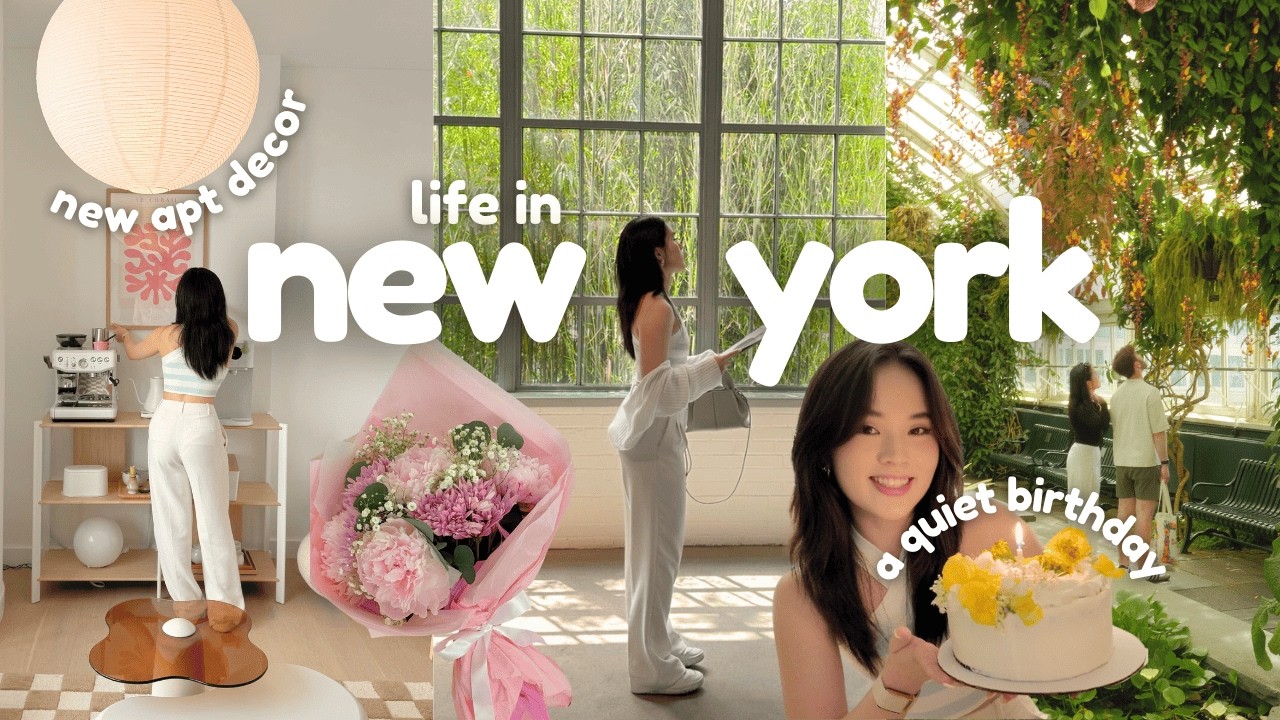 Life in NYC 🌸  a quiet birthday, noguchi museum, apartment updates, nyc botanical garden