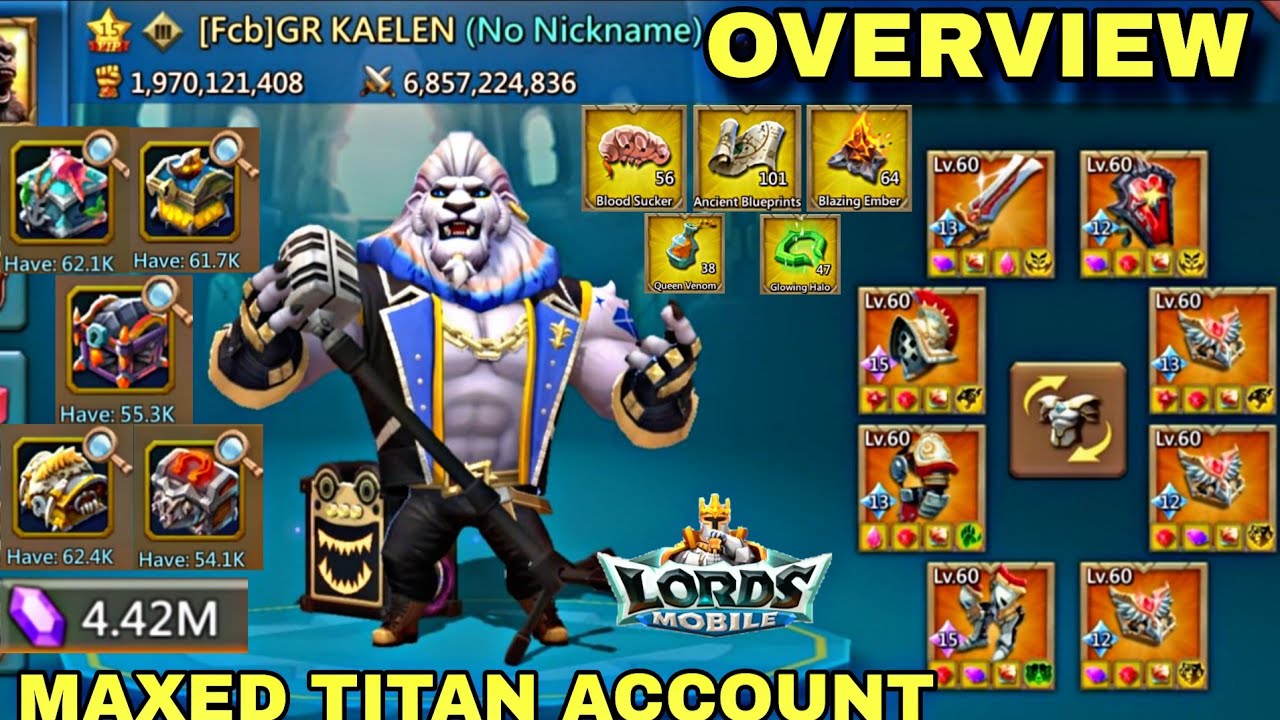 Lords Mobile | INSANE Maxed Titan Account Overview 🔥 (KAELEN) #lordsmobile 