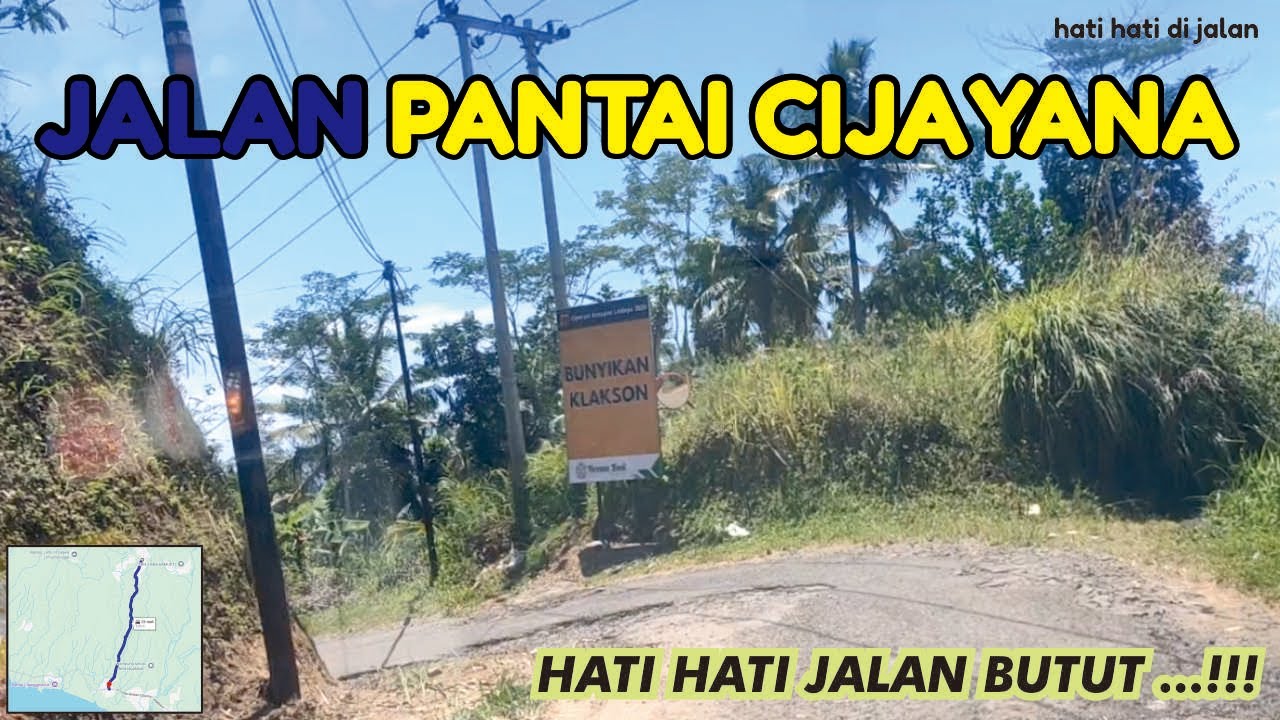 JALAN PANTAI CIJAYANA kab garut yang masih hampir sedikit nyaris belum sempurna