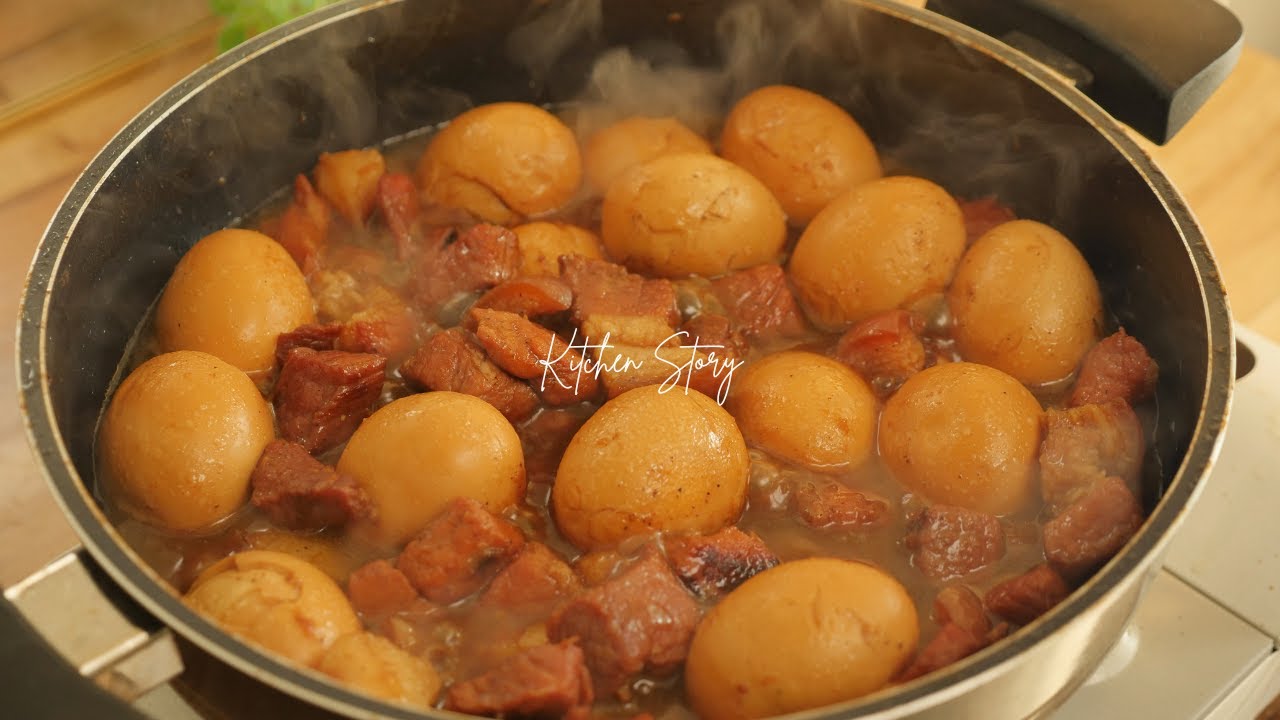 បៀបធ្វើខសាច់ជ្រូកឈ្ងុយឆ្ងាញ់ #ខសាច់ជ្រូកពងមាន់ Braised Pork with Egg