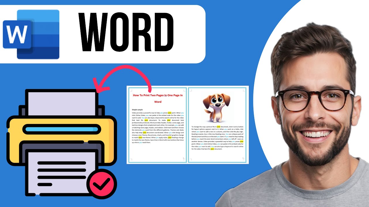 Как распечатать две страницы на одной странице в Word