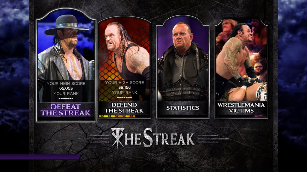 WWE 2K14 THE STREAK MODE - DEFEND OR DEFEAT THE UNDERTAKER'S WRESTLEMANIA STREAK