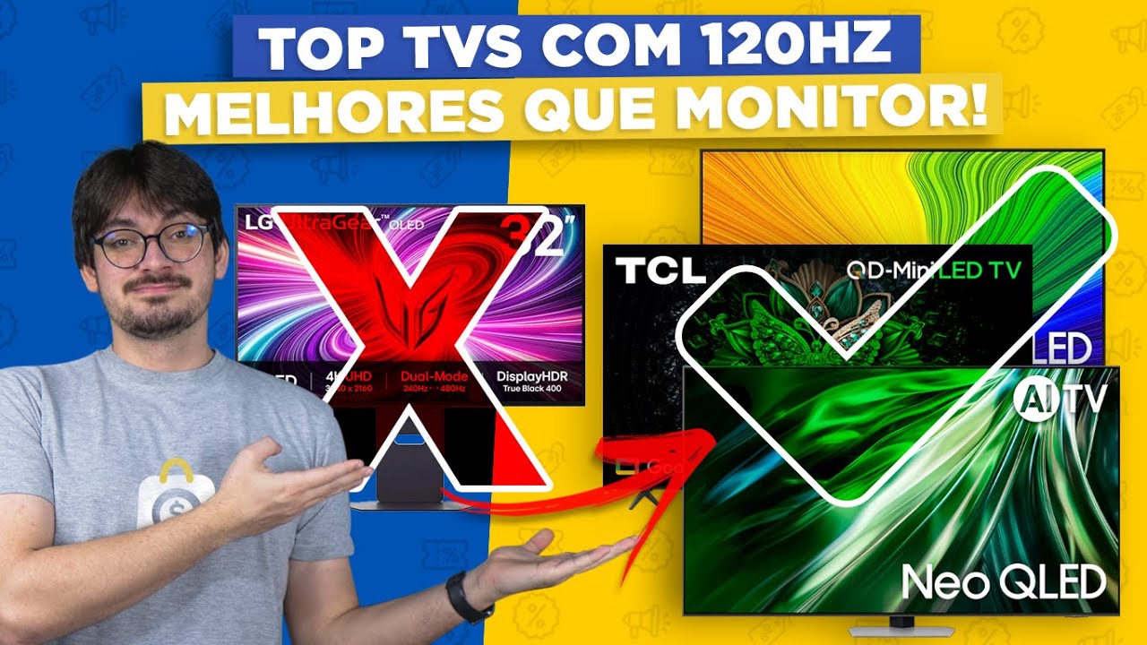 SEM MEDO! TOP 5 Smart TVs com 120hz para ligar seu CONSOLE / PC e jogar tranquilo!