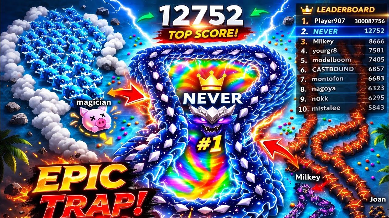 Snake.io 🐍 INSANE TRAP ESCAPE! MOST SATISFIED SCORE HERE 🐍 #360