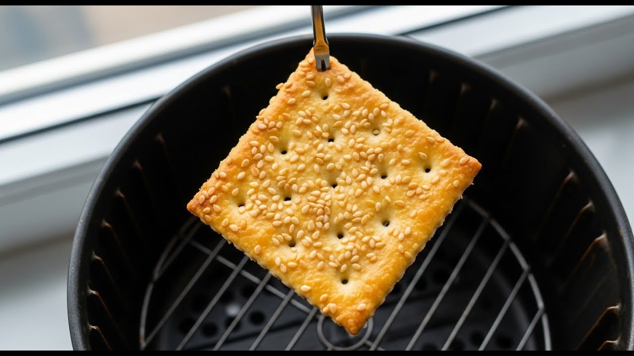 I Made Sesame Crackers in the Air Fryer… SO CRUNCHY