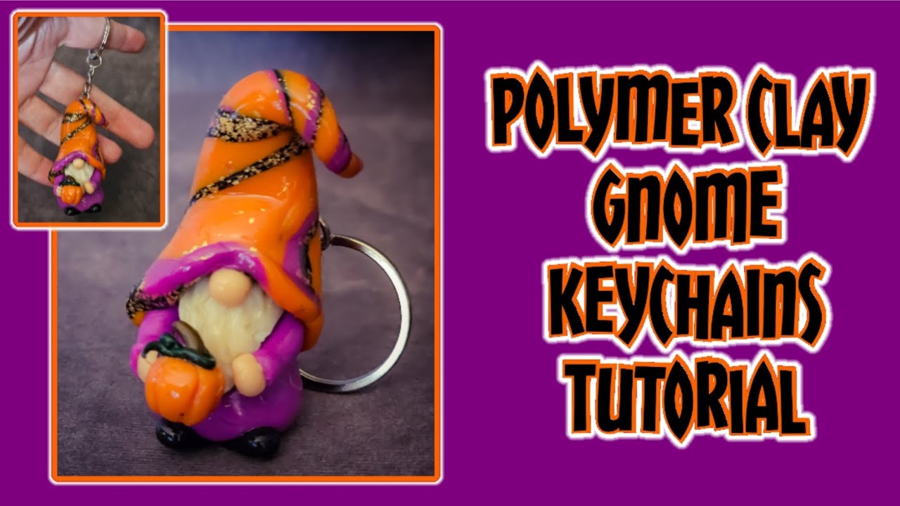 Easy Polymer clay Gnome Keychain Tutorial
