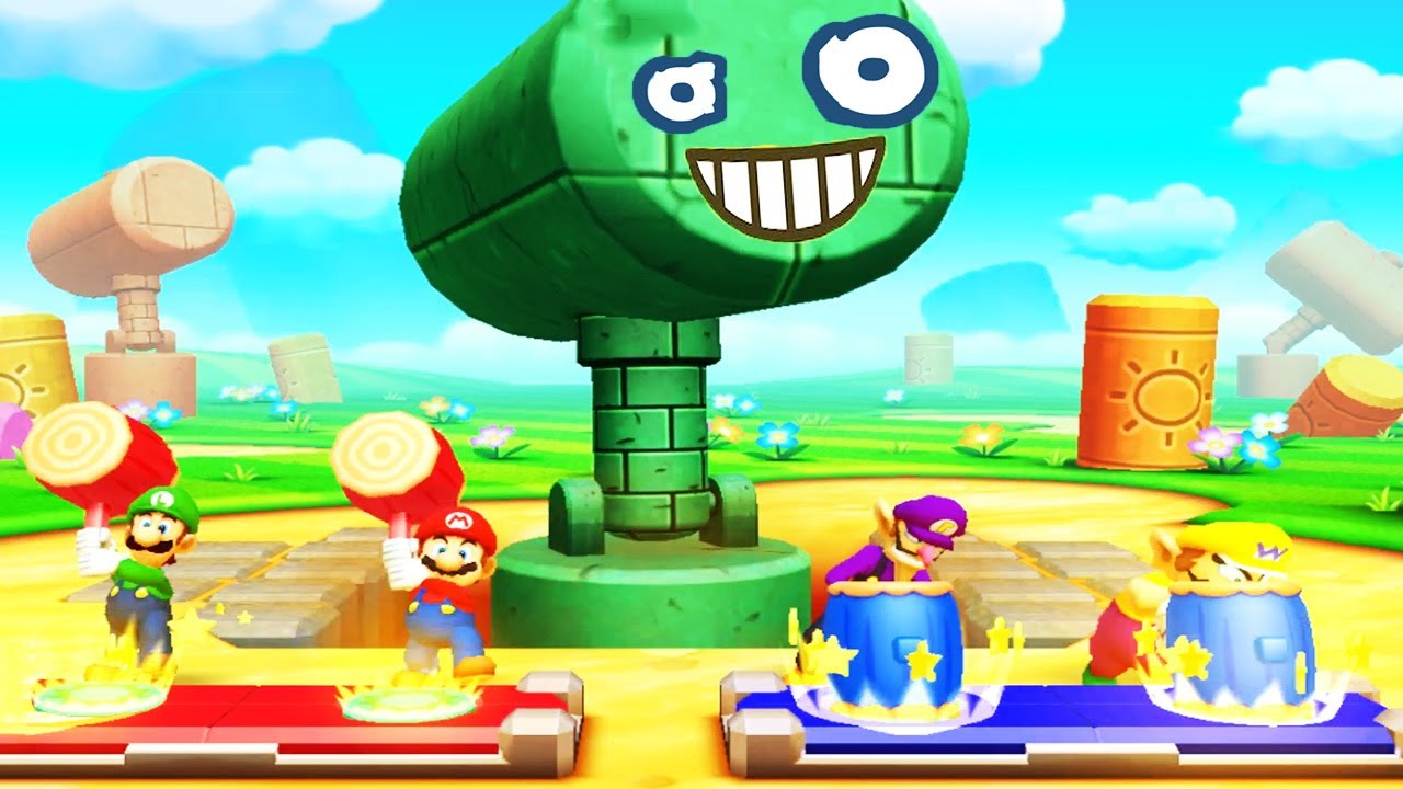 Mario Party The Top 100 - All Minigames - luigi vs Mario vs Waluigi vs Wario (Sport Game TV)