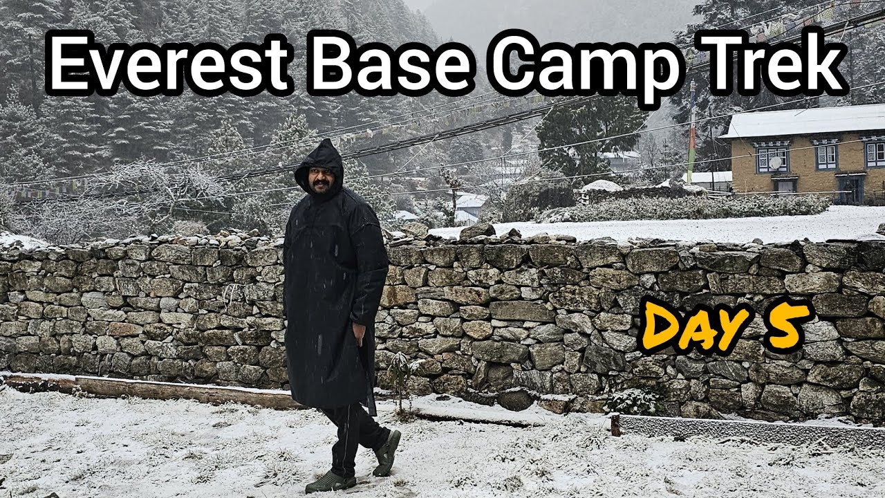 കൊടും മഞ്ഞ് വീഴ്ച്ചയിൽ കുടുങ്ങി | Everest Base Camp Trek 2024 | Everest Base Camp malayalam #travel