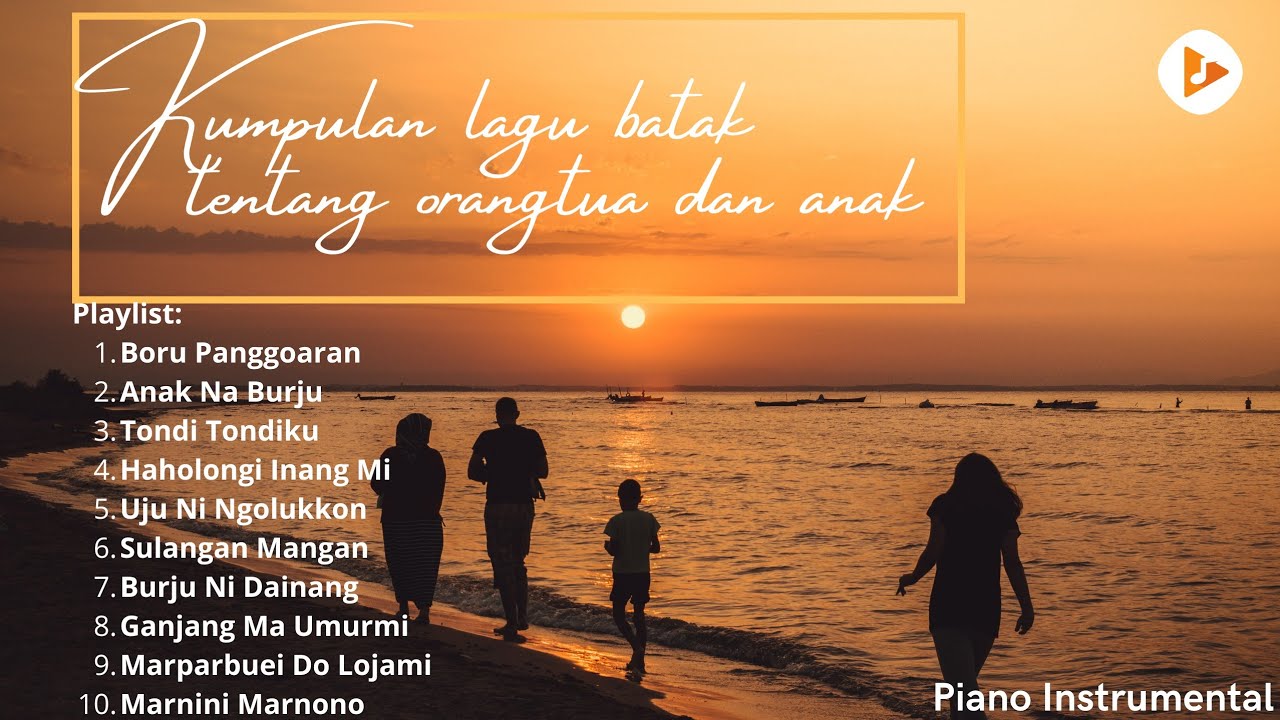 Kumpulan Lagu Batak Tentang Orang Tua dan Anak❗Piano Instrumental❗Suara Air Untuk Santai dan Belajar