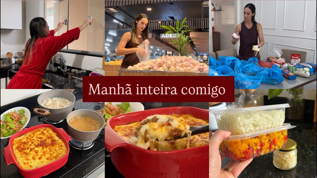 VLOG da minha manhã | fiz escondidinho de carne de panela pro almoço | No mercado | organizei tudo 