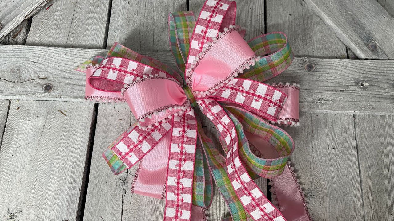 How to Make a Long Tail Loopy Spring Bow for a Wreath
