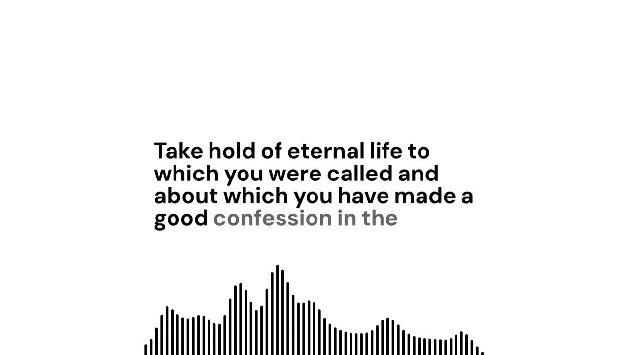 Week 4: 1 Timothy 6:12