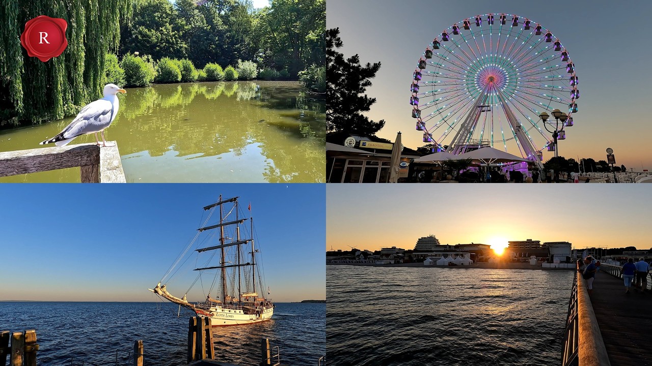 Grömitz die Perle an der Ostsee. Juli 2025 / Kurpark, Seebrücke, Riesenrad, GoPro 10/ 4K 50  Footage