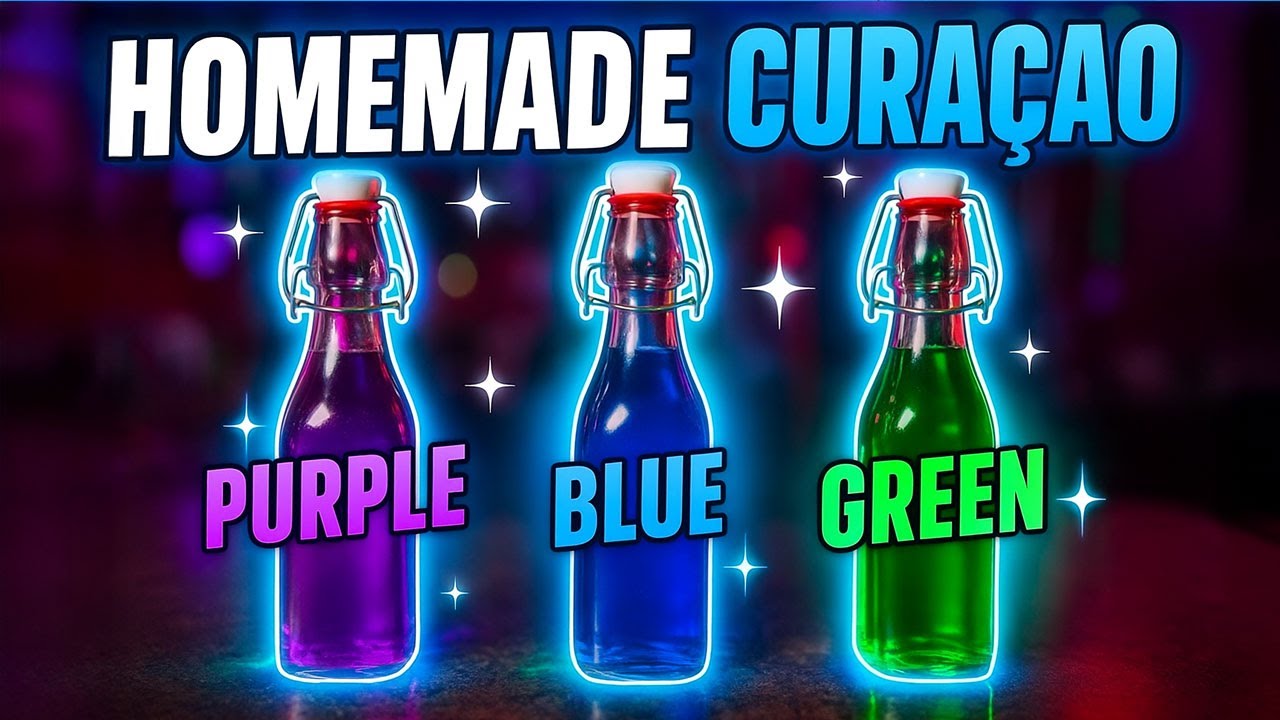 Homemade Blue Cura&ccedil;ao &ndash; But Make It Blue, Green & Purple! 🌈🍸