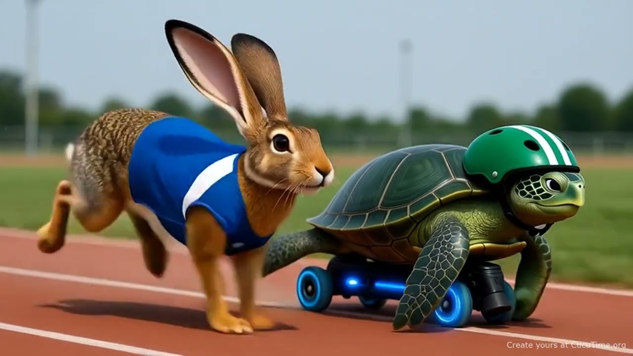 La Tortuga Veloz en Patines de Colores (English)