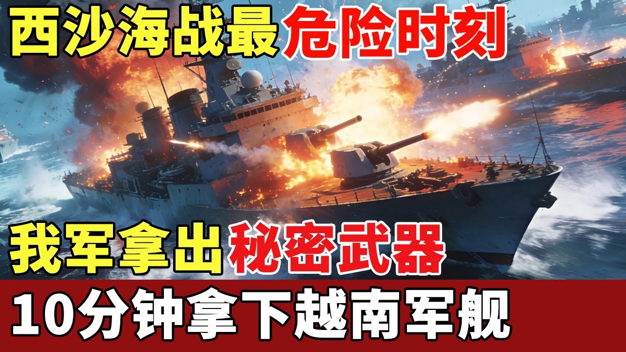 1974年西沙海战最危险时刻，我军拿出秘密武器，瞬间扭转战局，10分钟拿下越南军舰!【历史档案】