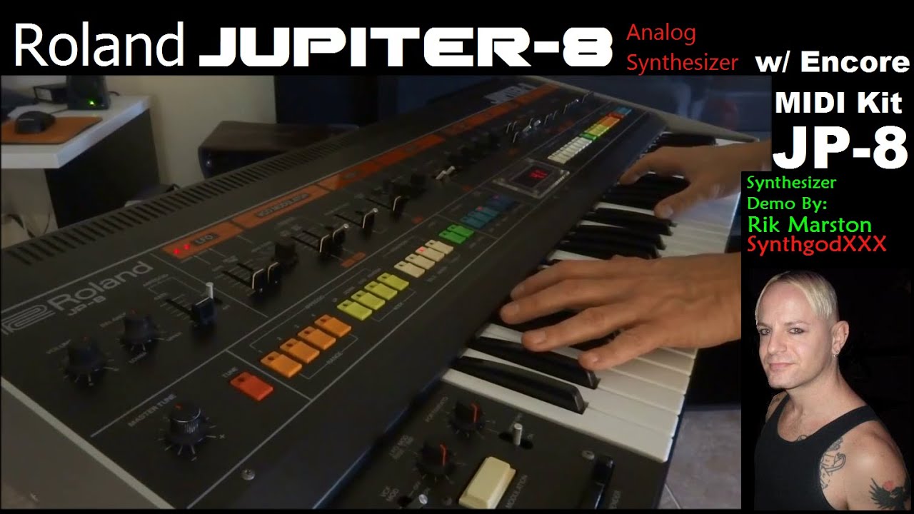 Roland Jupiter-8 w/ Encore MIDI Kit Analog Synthesizer Synth JP8 Rik Marston