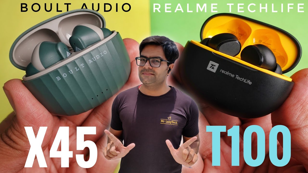 Наушники Boult Audio Airbass X45 против realme Techlife Buds T100 True Wireless Earbuds ⚡⚡ Жестка...