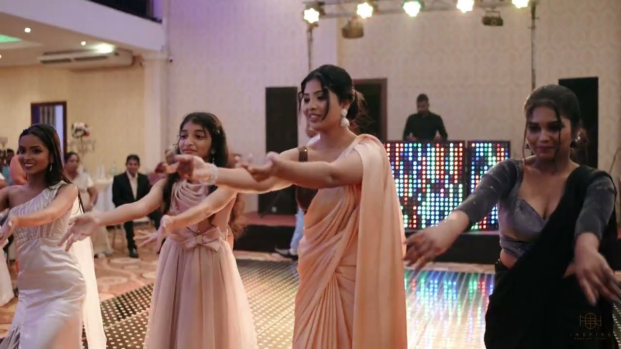 Janaka & Nayomi | Surprise Dance with Friends | @inspireweddinglk