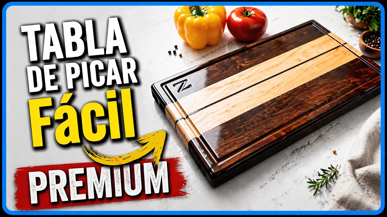 Tabla de Picar de Madera de Nogal y Maple Tutorial #osocarpintero