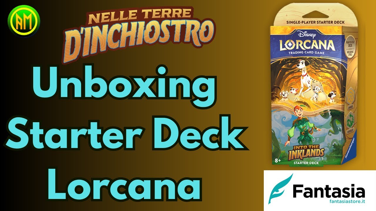 Unboxing Lorcana by Fantasia Store Nelle terre d'Inchiostro  Starter Deck Ambra Smeraldo